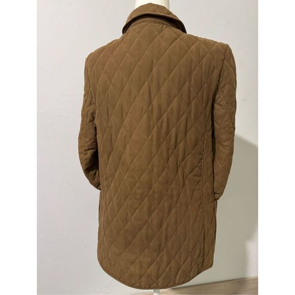 Talbots Barn coat Diamond Quilted snap front SP with pockets - Picture 7 of 8